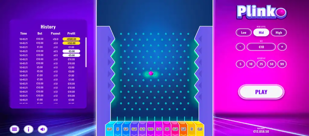 Plinko casino game review.